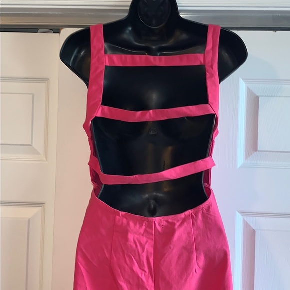 NWT Sexy Hot Pink Clubbing dress Poetry LUSHFOX L - Picture 3 of 4